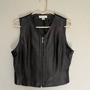 Women’s leather vest, size medium